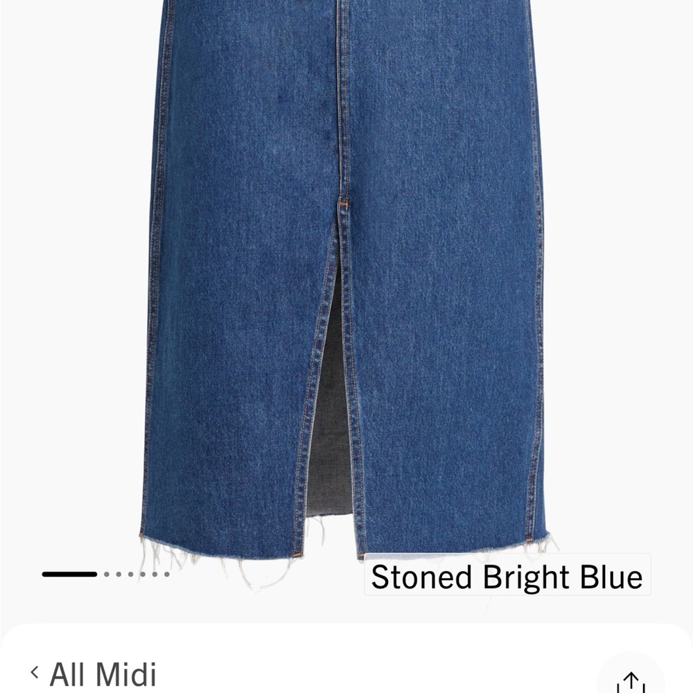 Veronica Beard Stoned Bright Blue Denim Skirt